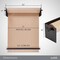 Jumbl Wall Mounted Kraft Paper Dispenser, Hanging Craft Paper Roll Holder with Paper Cutter (Black)